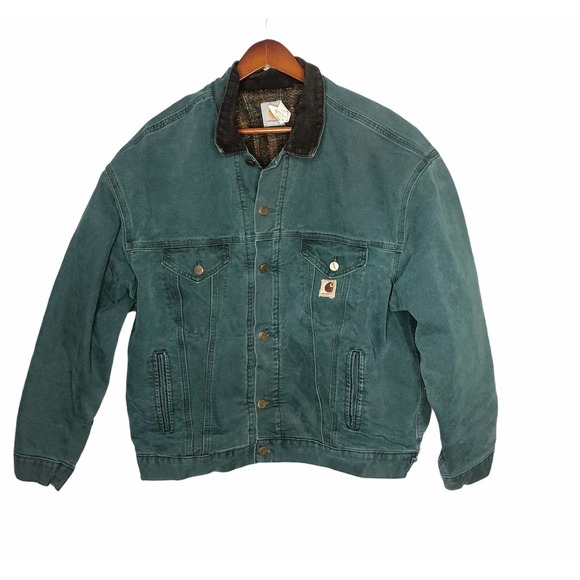 Carhartt Other - Vintage carhartt green flannel lined jacket